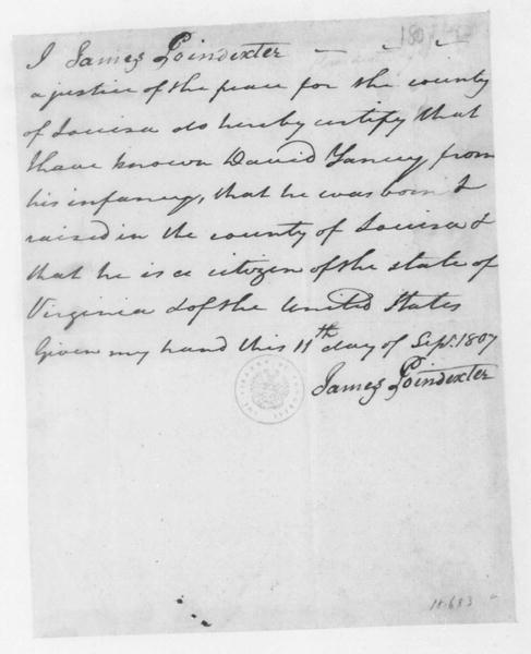 Image 1033 of 1158, James Poindexter to David Yancey, September 11, 18